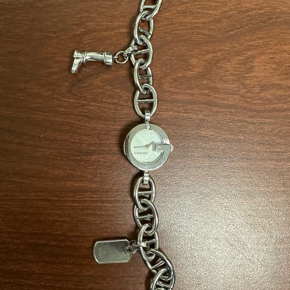 Gucci diamond stainless steel watch bracelet 22mm